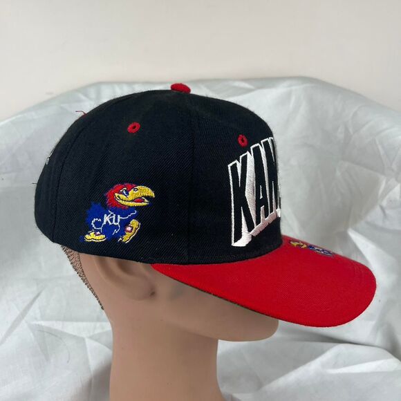 Vintage 90s Kansas City Jayhawks Big Logo Hat Snapback - Picture 3 of 6